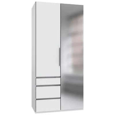 Mid.you Drehtürenschrank Weiß 100x216x58 cm