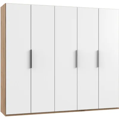 Mid.you Drehtürenschrank Wimex Level 36A Weiß, Eiche 250x216x58 cm