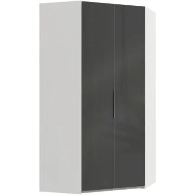Mid.you Eckschrank Wimex Level 36C Weiß, Grau 120x236x120 cm
