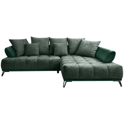 Mid.you Ecksofa Dunkelgrün 262x184 cm