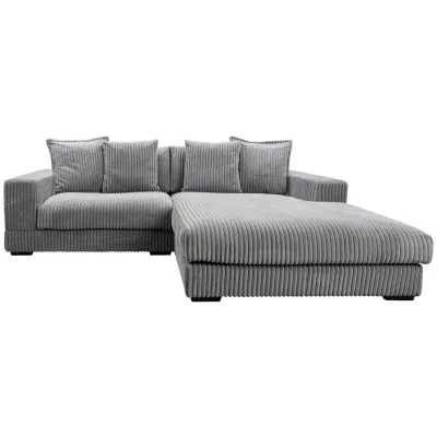 Mid.you Ecksofa Grau 285x195 cm