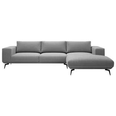 Mid.you Ecksofa Grau 330x180 cm