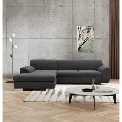 Mid.you Ecksofa Nika Dunkelgrau 277x156 cm