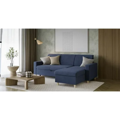 Mid.you Ecksofa Nikas Blau 227x156 cm