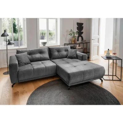 Mid.you Ecksofa Restato Dunkelgrau 246x177 cm