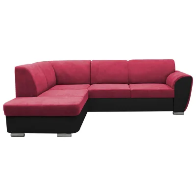 Mid.you Ecksofa Rot, Schwarz 255x196 cm