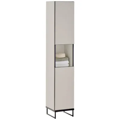 Mid.you Hochschrank Schwarz, Kaschmir 30x162x31 cm