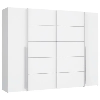 Mid.you Kleiderschrank Forte Narago Weiß 270x210x61 cm