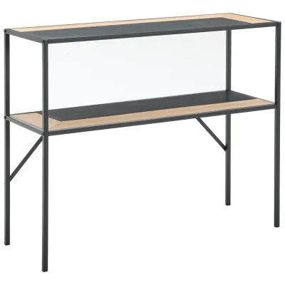 Mid.you Konsolentisch Natur, Schwarz 100x79x35 cm