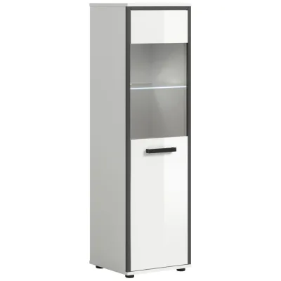 Mid.you Midischrank Weiß Hochglanz 40x139x34 cm