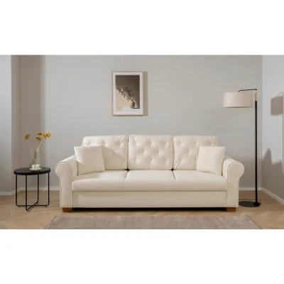 Mid.you Schlafsofa Arles Creme 240x94x98 cm