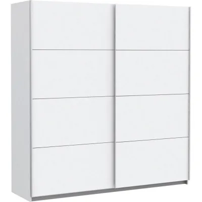 Mid.you Schwebetürenschrank Forte Lyon Weiß 200x210x61 cm