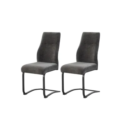 Mid.you Schwingstuhl-Set Tina Anthrazit 43x98x59 cm