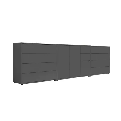 Mid.you Sideboard Anthrazit 263.5x86x33 cm