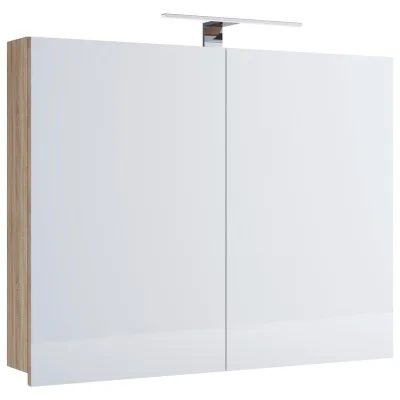 Mid.you Spiegelschrank VCM Badinos Sonoma Eiche 80x59.2x12 cm
