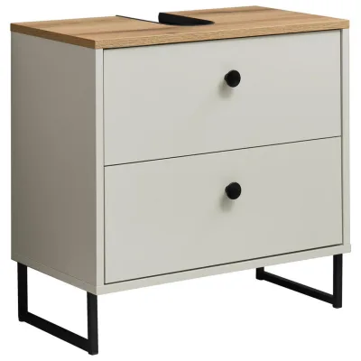 Mid.you Waschbeckenunterschrank Eiche, Kaschmir 60x60x35 cm