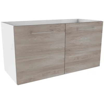 Mid.you Waschtischunterschrank Weiß, Esche 80x42x35 cm