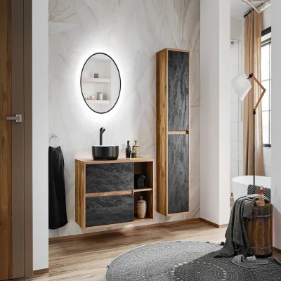 Milaros Markt Badmöbel-Set Dunkelgrau 100x170x46 cm