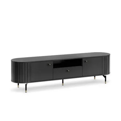 Milino Tv-Element Schwarz, Gold 180.1x49x40 cm