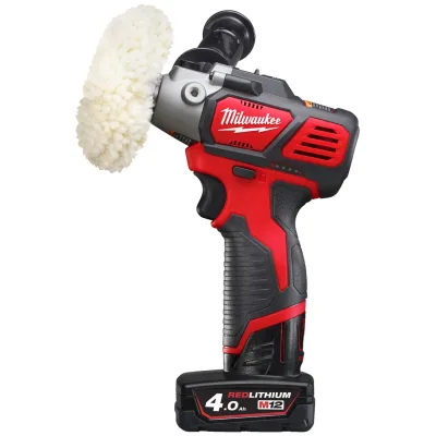 Milwaukee Akku-Mini Polierer M12 BPS-421X, incl. 2x Akku 2 + 4 Ah, Ladegerät, Zubehör, HD Box