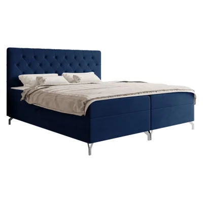 Mirjan24 Boxbett Dunkelblau 180x200 cm