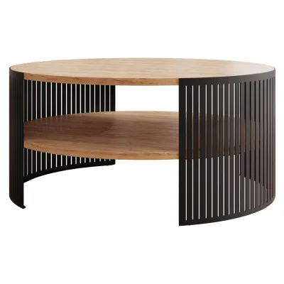 Mirjan24 Couchtisch Eiche 75x40x75 cm