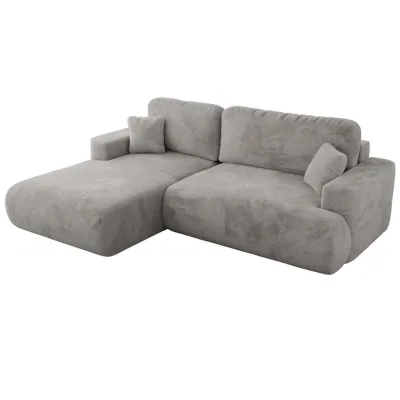 MKS Ecksofa Hellgrau 271x195 cm