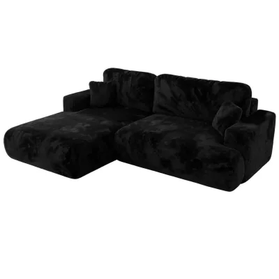 MKS Ecksofa Schwarz 271x195 cm