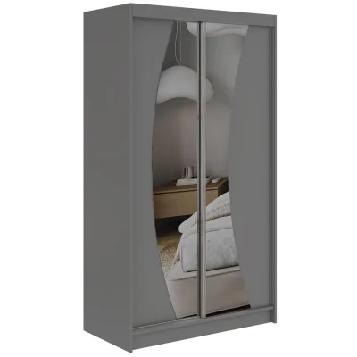 MKS Schwebetürenschrank Grau 120x216x61 cm