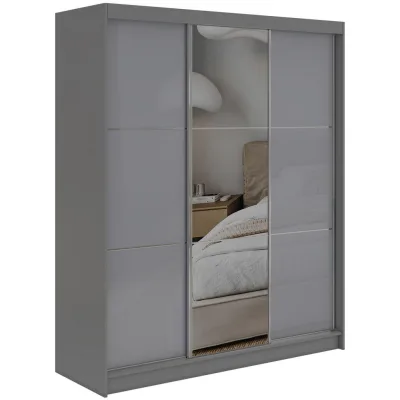 MKS Schwebetürenschrank Grau 180x216x61 cm