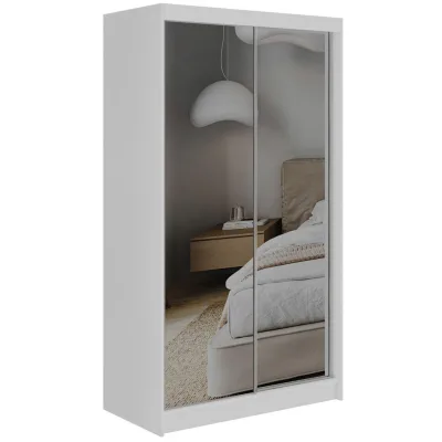 MKS Schwebetürenschrank Weiß 120x216x61 cm