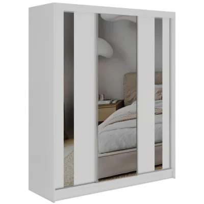 MKS Schwebetürenschrank Weiß 180x216x61 cm