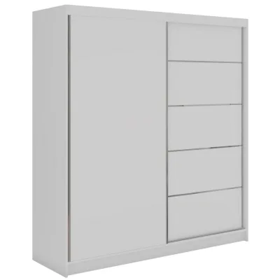 MKS Schwebetürenschrank Weiß 200x216x61 cm
