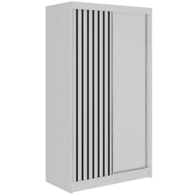MKS Schwebetürenschrank Weiß, Schwarz 120x216x61 cm