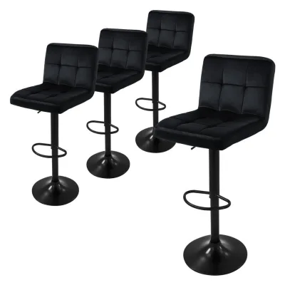 Ml-Design Barhocker Schwarz 50x112x45 cm