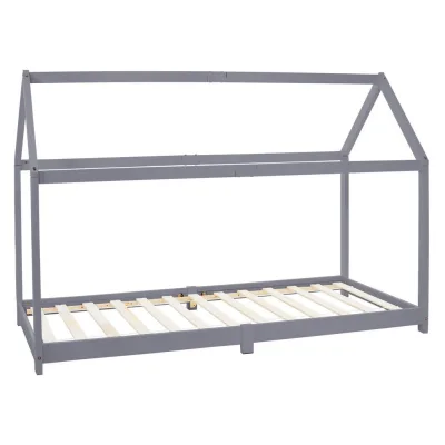 Ml-Design Kinderbett Hellgrau 90x200 cm