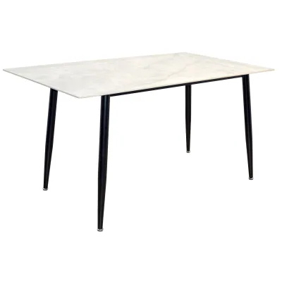 möbel direkt online 4-Fuß-Esstisch mit großer Steinplatte 140x80 cm