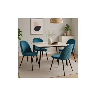 möbel direkt online 5tlg. Tischgruppe 1Esstisch, 4Polsterstühle
