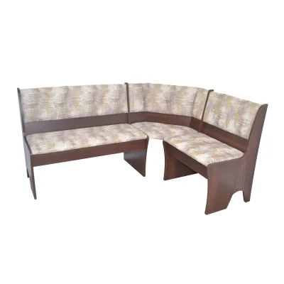 möbel direkt online Truheneckbank 165x124 cm Laurenz Weiss,Buche natur, Nuss Dunkel