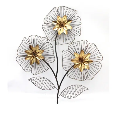 möbel direkt online Wanddekoration „Blumenbouquet“ schwarz