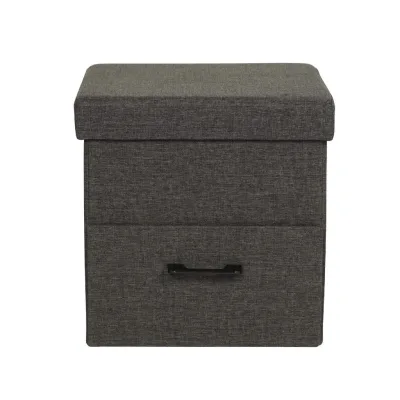 Mobili Rebecca Pouf Grau 40x40x40 cm