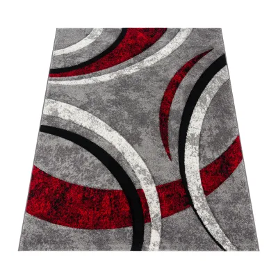 Moderner-teppich Bravo rot 80x300 cm