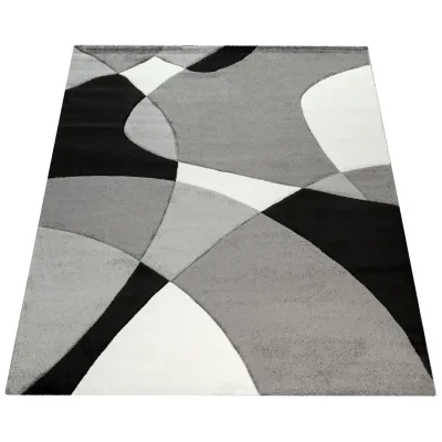 Moderner-teppich Diamora schwarz-weiß 80x300 cm