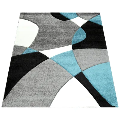 Moderner-teppich Diamora türkis 80x300 cm