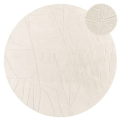 Moderner-teppich Tokko creme 120 cm rund