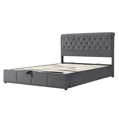 Modfu Polsterbett Grau 140x200 cm