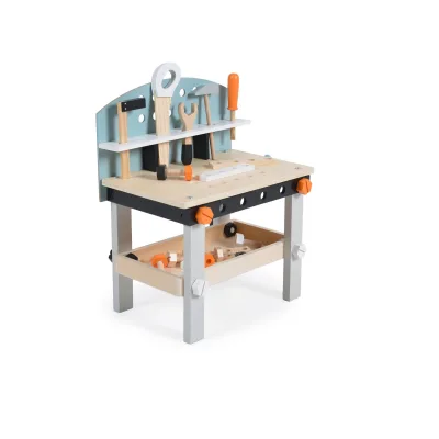 Moni Kinderwerkbank 1176 Holz Kinderwerkzeug, Säge, Hammer, Holzschrauben bunt