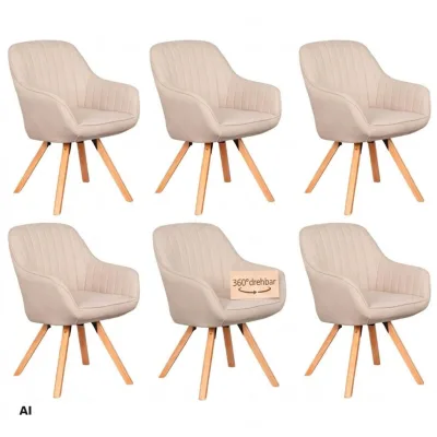 Mr. Deko Esszimmerstuhl Beige 59x89x61 cm