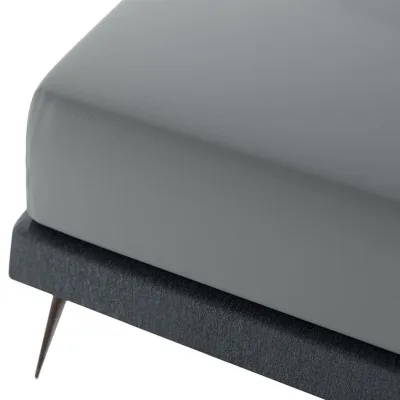 Mr Mattress Baumwollbettlaken Dunkelgrau 90x200 cm