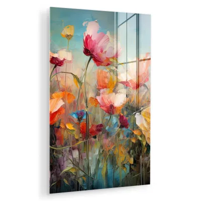 MuchoWow Acrylglasbild Orange 40x60 cm